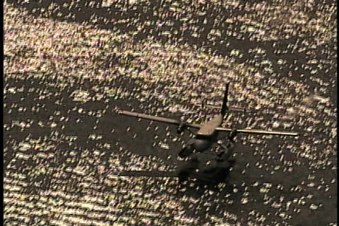 Aerial of floatplane Stock Footage 289830