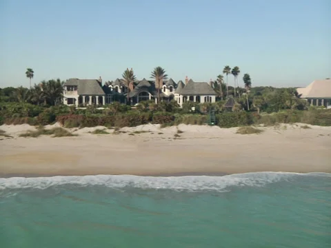 Aerial Florida beach 01 Stock Footage 32575279