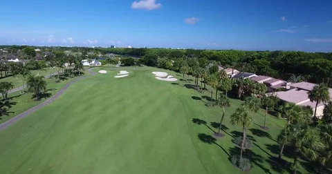 Aerial Florida Golf course Stock Footage