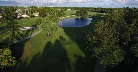Aerial Florida Golf course Video stock 84143000