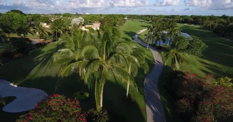 Aerial Florida Golf course Video stock 84143120