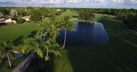 Aerial Florida Golf course Video stock 84143207