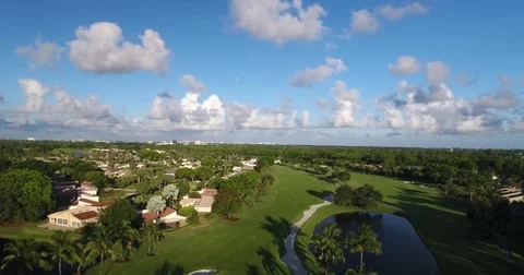 Aerial Florida Golf course Video stock 84143796