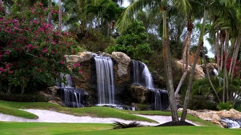 Aerial Florida Golf course Video stock 84456394