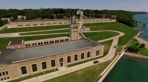 AERIAL FLY OVER ROOFTOP CLOSE ANGLE Video stock 52513842