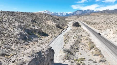 Aerial Fly Through of Mt Charleston Desert Landscape Stock Footage 315800680