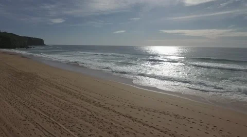 Aerial flying over beach Video stock 69031699