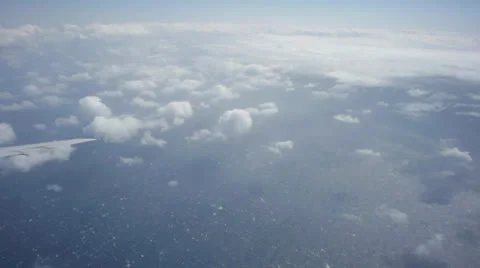 Aerial Flying Over Cloud Blanket Over Pacific Ocean 2 Stock Footage 24848352