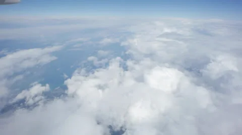 Aerial Flying Over Cloud Blanket Over Pacific Ocean 3 Stock Footage 24848387