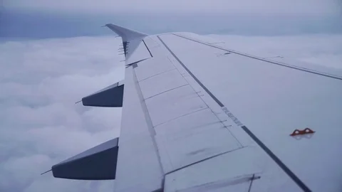 AERIAL of flying over clouds Stock-Footage 74389788
