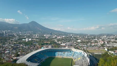 Aerial Flying Over At Cuscatlan Stadium Stock Footage 146746486
