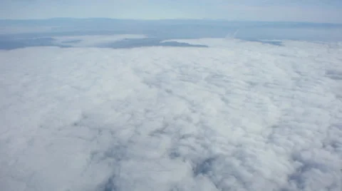Aerial Flying Over LA Cloud Blanket Stock Footage 24848250
