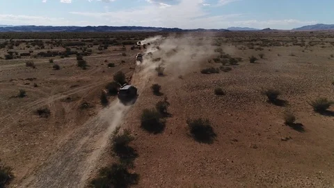 Aerial. Flying over Mongolian Altai. Desert Road Trip. Summer Expedition Stock Footage 94242053