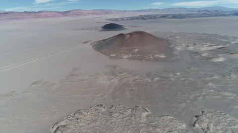 Aerial flying over red volcano. Detail of red lapillis and crater of the volcano 스톡 동영상 103478053