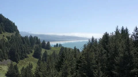 Aerial flying toward steep cliffs and rugged terrain in Oregon. Stock-Footage 164131480