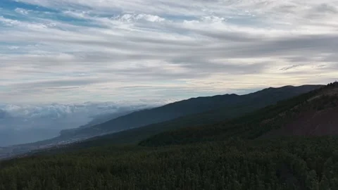 Aerial flyover high mountain landscape of Tenerife, Spain Video stock 320607307