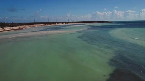 Aerial Flyover Ocean 스톡 동영상 87225094