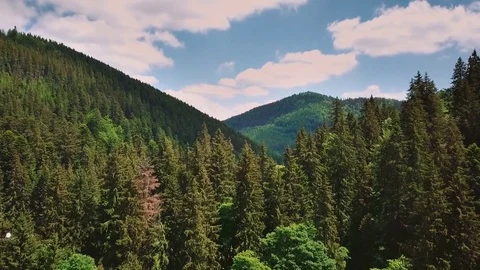 Aerial flythrough of beautiful mountains Stock Footage 79923331