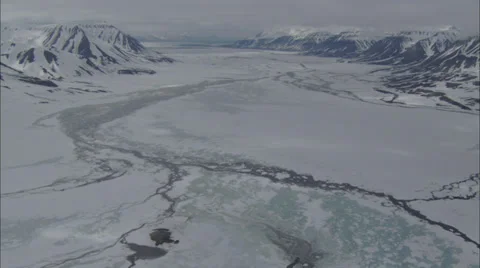 Aerial Footage Arctic Tundra Stock Footage