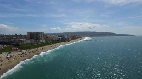 Aerial footage at the beach Stock Footage 62653720
