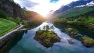 Aerial Footage From Beautiful Nature Norway Stock Footage