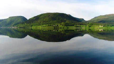 Aerial footage Beautiful Nature Norway. Stock Footage