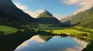 Aerial Footage Beautiful Nature Norway Stock Footage