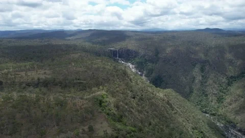 Aerial footage of Blencoe Falls Stock Footage 221105347