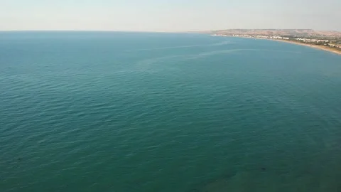Aerial footage, camera tilting down. Vasto Marina coastline. Italy Stock Footage 156023239