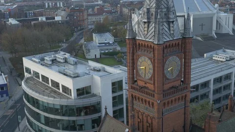 Aerial footage of Clock Tower Video stock 101569108