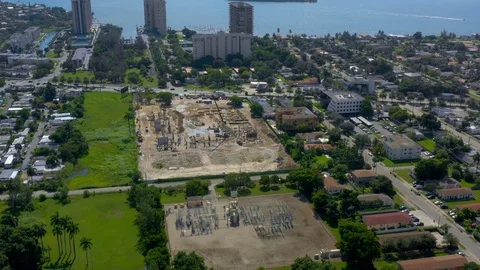 Aerial footage construction development North Miami FL Vidéo 114773308