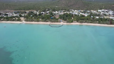 Aerial footage of Dingo Beach Stock Footage 220642948