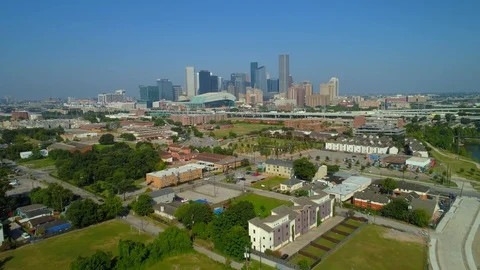 Drone video Minute Maid Park Houston Tex, Stock Video