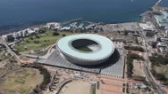 Aerial Footage Of Green Point Stadium Cape Town In South Africa Stock Footage