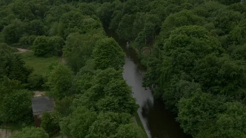 Aerial Footage of Green Space Development, UK Stock Footage 101554504