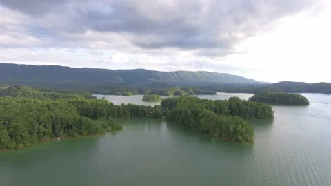 Aerial Footage of Large Lake (Ungraded) Stock Footage