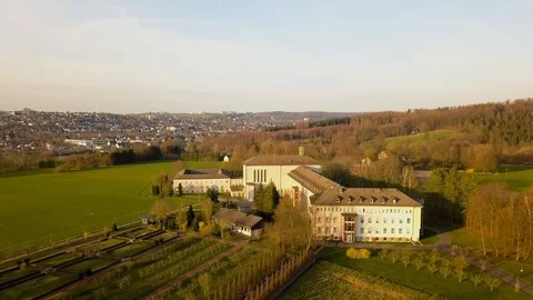Aerial Footage Monastery Stock Footage 126657751