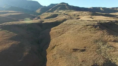 Aerial footage of mountain range Stock Footage