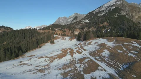 Aerial footage of a mountain range. Stock Footage 260532467