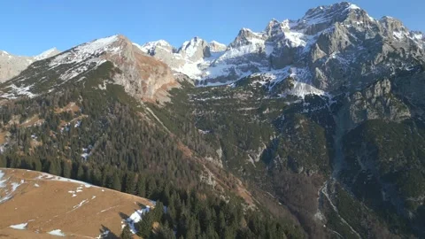 Aerial footage of a mountain range. Stock Footage 260532782