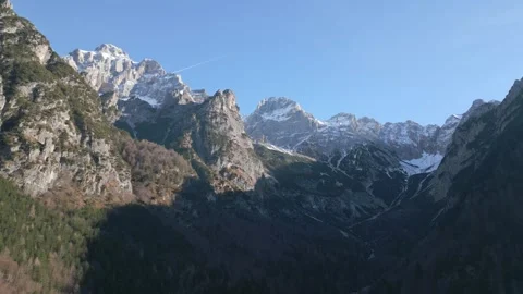 Aerial footage of a mountain range. Stock Footage 260532809