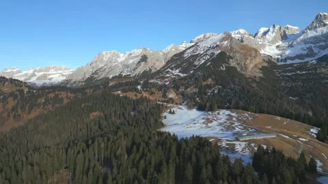 Aerial footage of a mountain range. Stock Footage 260533174