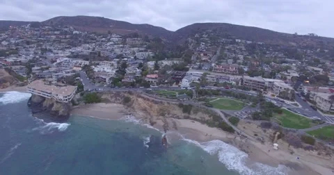 Aerial footage over Laguna Beach, California Stock Footage 68761053