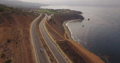 Aerial footage over Rancho Palos Verde, California Stock Footage 68520470