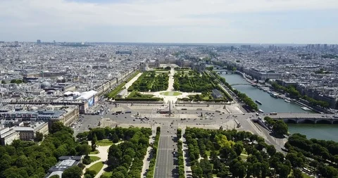 Aerial Footage of Place de la Concorde Stock Video Pond5