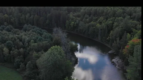 Aerial footage with reflection of the clouds Video stock 161430001