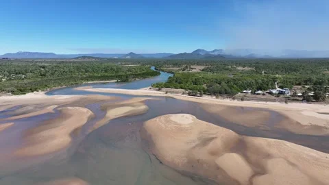 Aerial footage of Saunders Beach Stock Video Pond5
