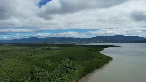 Aerial footage of Second Beach Cairns Qld Australia Stock-Footage 220839149