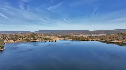 Aerial footage of Split Rock Dam NSW Australia 動画素材 335583044