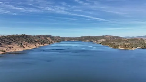 Aerial footage of Split Rock Dam NSW Australia Video stock 335583048